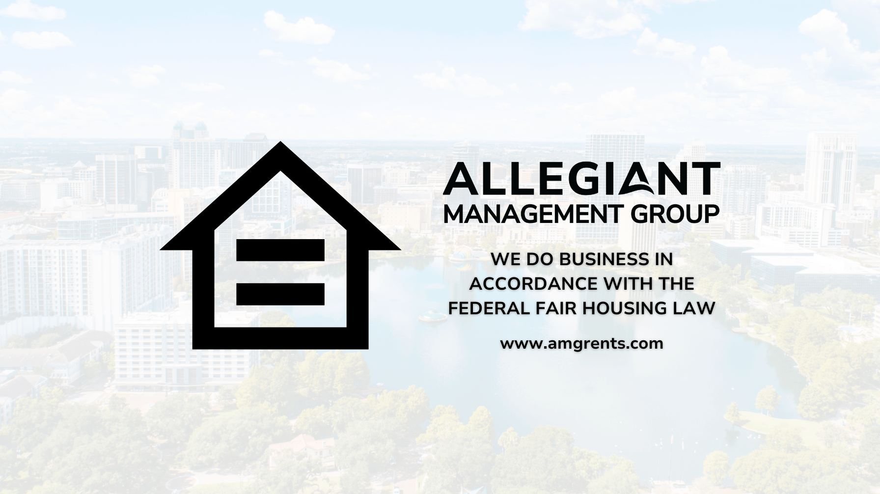 Allegiant Management Group Fair Housing compliance logo or related content.